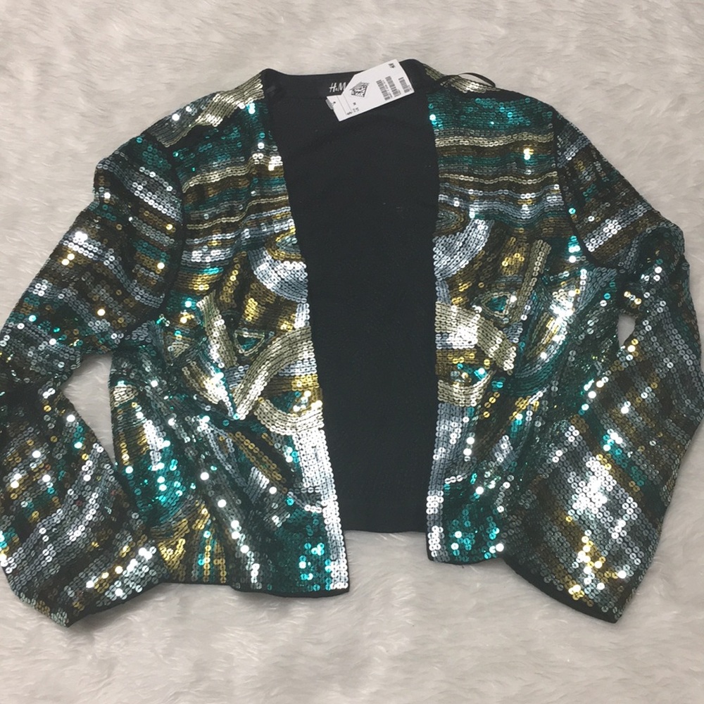 H&M Sequin Jacket NWT Size Medium
